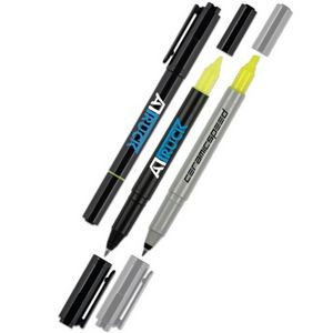 Uni Ball Colored Ballpoint Pen/ Highlighter Combo