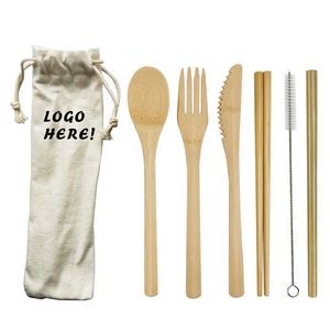 Eco-Friendly Bamboo Utensils Cutlery Set