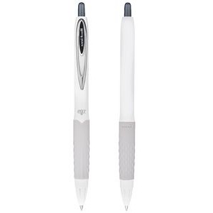 Uniball 207 White with Black Ink Retractable Gel Pen