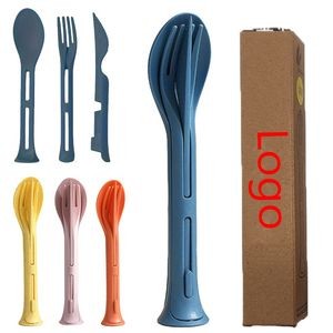 Wheat Straw 3-In-1 Removable Knife Fork And Spoon Cutlery