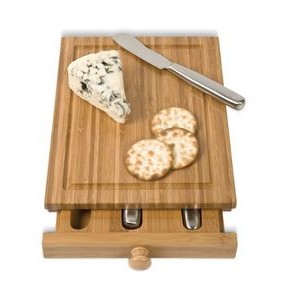 Bamboo Cheese Cutting Board Set with Knives Cheese Shovel