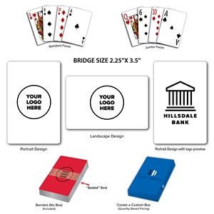 Full Color Custom Casino Quality Bridge Size Playing Cards