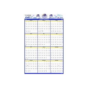 Vertical Laminated Double Sided Wall Planner (24