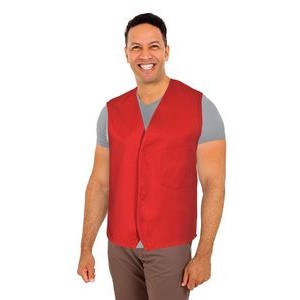 Single Pocket Unisex Button Twill Vest (S-XL)
