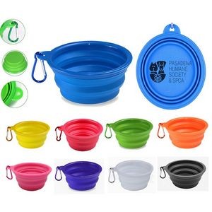 12 oz Collapsible Silicone Dog Bowl with Carabiner