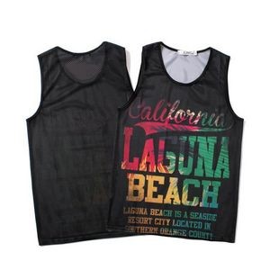 Men`s Polyester Beach Vest Tank Top Casual 3D Printed Gym Workout Cool Sleeveless Graphic T-Shirts