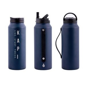 Elemental® 32oz. Sport Insulated Stainless Steel Water Bottle w/ Drinking Spout and Straw