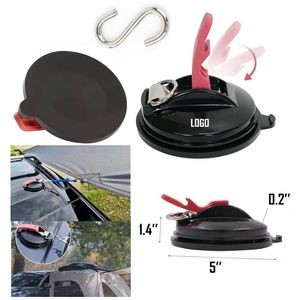 Heavy Duty Upgraded Car Camping Tie Down Suction Cup Camping Tarp Accessory With Securing Hook