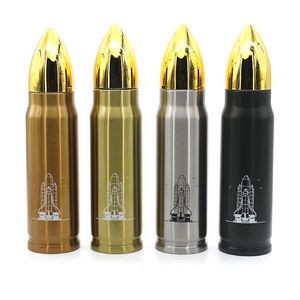 17 oz Double Wall Stainless Steel Vacuum Bullet Water Flask