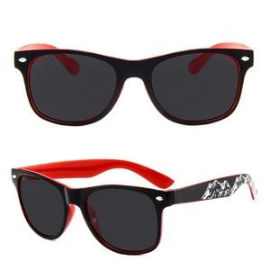 Two-Toned Sunglasses w/Full Frame Imprint