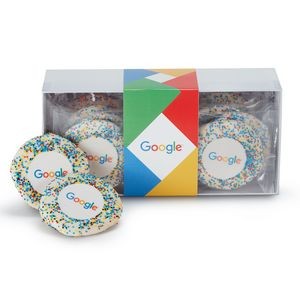 Custom Sugar Cookie w/ Corporate Color Sprinkles in Gift Box (12)