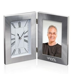 Melania Clock/Frame - Silver 4"x6" Photo