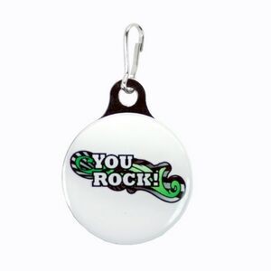 Zipper Pull Charm / Tag (3/4" Double Sided Dome with Metal Backer)