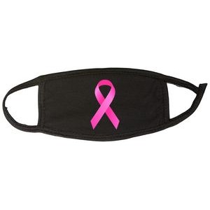 Breast Cancer Awareness Kids Black Cotton Face Mask