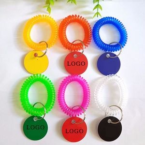 Bracelet Coil Wrist /Tag Keyring